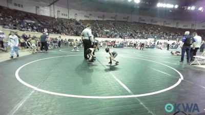 49 lbs Round Of 32 - Corbin Thigpen, Choctaw Ironman Youth Wrestling vs Coleman Baker, Tecumseh Takedown Club