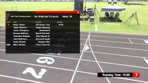 Youth Boys' 100m, Prelims 19 - Age 17-18