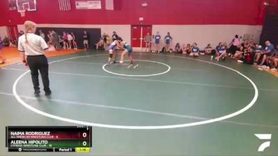 114 lbs Round 1 (8 Team) - Naima Rodriguez, All American Wrestling Club vs Aleena Hipolito, Cypress Wrestling Club