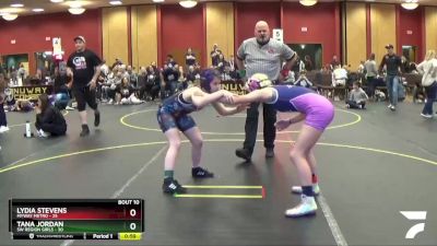 118 lbs Round 4 (6 Team) - Lydia Stevens, MYWAY Metro vs Tana Jordan, SW Region Girls