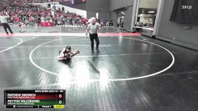 60 lbs Cons. Round 5 - Peyton Wilczewski, Oregon Youth Wrestling vs Mathew Diedrich, Mollitium Wrestling Club