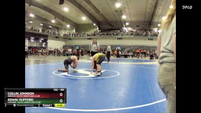 165 lbs Quarterfinal - Edwin Hufford, Lathrop Youth Wrestling Club vs Collin Johnson, Sedalia Youth Wrestling Club