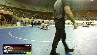 5A-285 lbs Quarterfinal - Luis Tapia, Santa Fe South HS vs Logan Cash, Shawnee