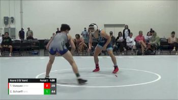 138 lbs Round 3 (6 Team) - Tyler Vazquez, Spartan RTC Elite/BOTE vs Cheaney Schoeff, Indiana Outlaws