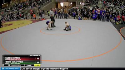 53 lbs Cons. Round 5 - Kaison Season, Umpqua Wrestling Club vs Henry Schaffner, Whiskey Hill Wrestling