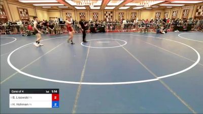 126 lbs Consi Of 4 - Brayden Lisowski, Pa vs Hudson Hohman, Pa