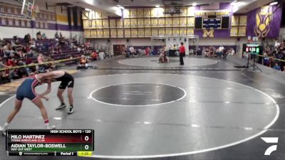 120 lbs Cons. Round 2 - Aidian Taylor-Boswell, Way Out West vs Milo Martinez, Titans Wrestling Club