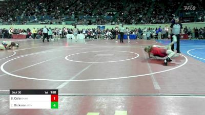 118 lbs Round Of 128 - Benji Cole, Shawnee Middle School vs Levi Dicksion, Lions Wrestling Academy