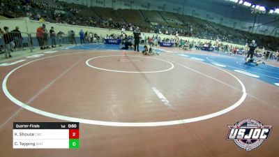 55 lbs Quarterfinal - Kasen Shouse, Cowboy Wrestling Club vs Colt Topping, Smith Wrestling Academy