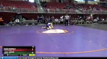 152 lbs Round 2 (8 Team) - Alex Dzingle, Grand Island vs Josh Arend, Gretna