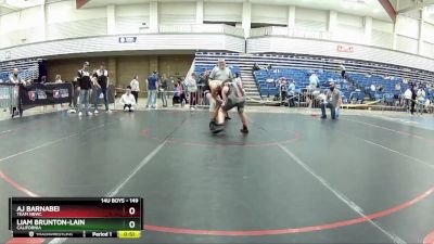 149 lbs 7th Place Match - Liam Brunton-Lain, California vs Aj Barnabei, Team NBWC