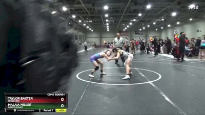 97 lbs Cons. Round 1 - Taylor Baxter, Renegades vs Malaia Miller, Independence