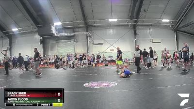 80 lbs Round 4 (6 Team) - Jaxon Flood, Roundtree Wrestling Acacdemy vs Brady Sher, Florida Scorpions