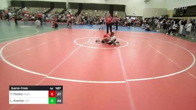 97 lbs Quarterfinal - Thomas Potsko, Mat Assassins vs Lucas Koehler, Grit Mat Club