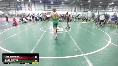 125 lbs Champ. Round 1 - Luke Mannato, Mat Rats Wrestling Club vs Ryker Carter, Great Bridge