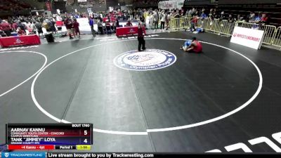 152 lbs Champ. Round 1 - Aarnav Kannu, Community Youth Center - Concord Campus Wrestling vs Tank ``Jimmey`` Loya, Orange County RTC