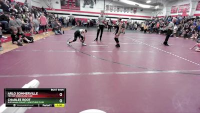 80 lbs Quarterfinal - Arlo Sommerville, Tri-Cap Wrestling Club vs Charles Root, Buchanan County Wrestling Club