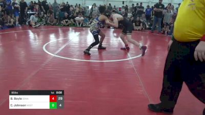 95 lbs Pools - Ben Boyle, Donahue W.A. vs Christian Johnson, West Virginia Wild