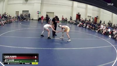 90 lbs Quarterfinals (8 Team) - Jett Kline, Oklahoma Elite Orange vs Cade Kunkel, Nebraska Maize