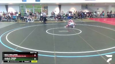 197 lbs Champ. Round 1 - Gable Crebs, Lycoming College vs Nico Williams, Washington And Jefferson College