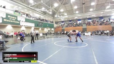 285 lbs Champ. Round 1 - Conrad Weis, Carlsbad vs Joaquin Leon, Ramona