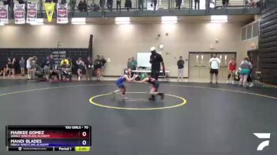 70 lbs Round 3 - Markee Gomez, Sebolt Wrestling Academy vs Mandi Blades, Ubasa Wrestling Academy