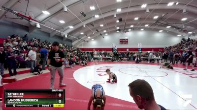 37-40 lbs Round 4 - Landon Huegerich, Bear Cave WC vs Tatum Lee, PVBC Warriors