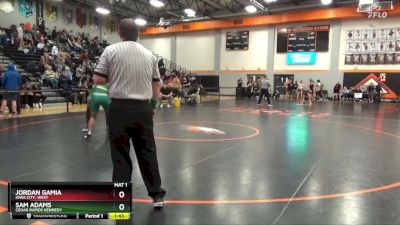 190 lbs Cons. Semi - Sam Adams, Cedar Rapids Kennedy vs Jordan Gamia, Iowa City, West