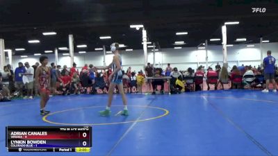 110 lbs Placement Matches (16 Team) - Adrian Canales, Virginia vs Lynkin Bowden, Colorado Blue