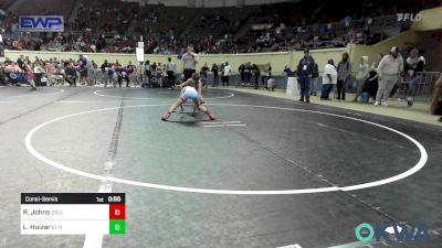 70 lbs Consolation - Raiden Johns, Collinsville Cardinal Youth Wrestling vs Lucas Huizar, El Reno Wrestling Club