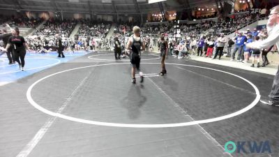 85 lbs Consi Of 16 #2 - Kyran Anderson, Fort Gibson Youth Wrestling vs Emerson Luxton, Bartlesville Wrestling Club