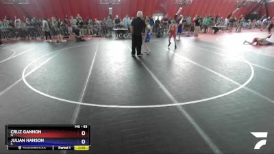 83 lbs Quarterfinal - Cruz Gannon, IA vs Julian Hanson, IL