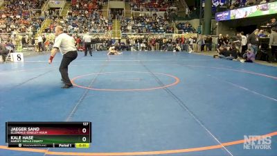 127 lbs Cons. Round 3 - Jaeger Sand, Ellendale-Edgeley-Kulm vs Kale Hase, Harvey-Wells County