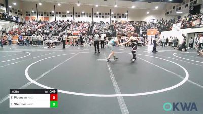 110 lbs Consi Of 4 - Zachary Piovesan, Pocola Youth Wrestling vs Ethan Steinheil, Wagoner Takedown Club