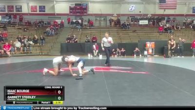 125 lbs Cons. Round 3 - Isaac Bourge, Quincy vs Garrett Steidley, Central Oklahoma