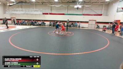 165-195 lbs Round 3 - Alex Mcillwaine, North Big Horn Rams vs Darin Harris, Riverton USA Wrestling