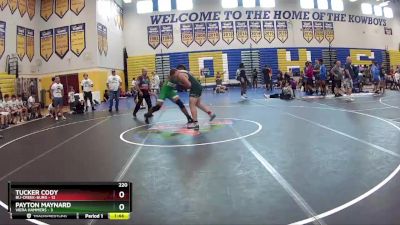 220 lbs Semis & Wb (16 Team) - Tucker Cody, Bu-Creek-Burg vs Payton Maynard, Viera Hammers