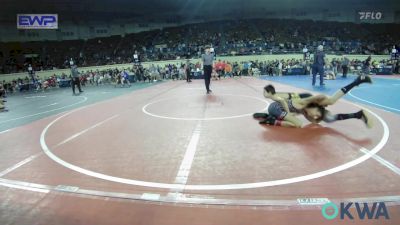 86 lbs Round Of 16 - Dylan Reed, Pawhuska Elks Takedown vs Nathanul Hernandez, Midwest City Bombers