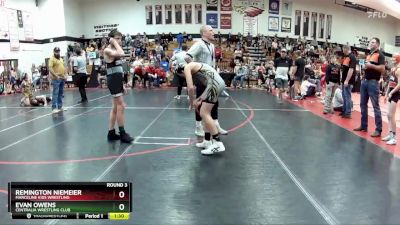 95 lbs Round 3 - Evan Owens, Centralia Wrestling Club vs Remington Niemeier, Marceline Kids Wrestling