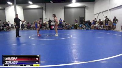 119 lbs Semis & 1st Wrestleback (8 Team) - Max Pogline, Colorado Red vs Mikale Lynch, South Carolina