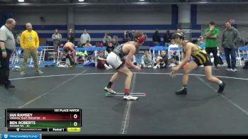 130 lbs Finals (2 Team) - Ben Roberts, Ranger WC vs Ian Ramsey, Virginia Team Predator