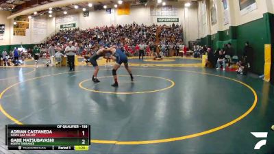 138 lbs Champ. Round 1 - Gabe Matsubayashi, North Torrance vs Adrian Castaneda, Santa Ana Valley