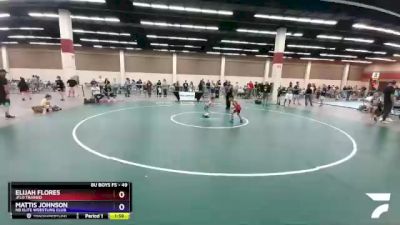 49 lbs Cons. Semi - Elijah Flores, Jflo Trained vs Mattis Johnson, NB Elite Wrestling Club