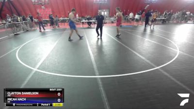 285 lbs Quarterfinal - Clayton Danielson, MN vs Micah Hach, SD