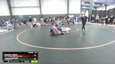 175 lbs Cons. Round 1 - Zakary LeDuc, Lake Stevens Wrestling Club vs Mason Becker, Washington