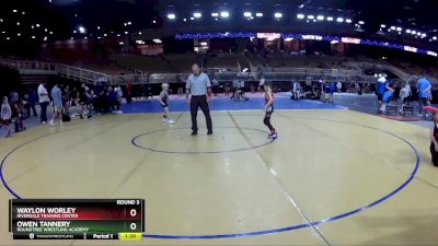 56 lbs Round 3 - Owen Tannery, Roundtree Wrestling Academy vs Waylon Worley, Riverdale Training Center