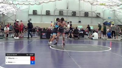 70 kg Consi Of 32 #1 - Taylor Misuna, Cleveland Falcon Wrestling vs Jonathan Ross, Mat-Town USA