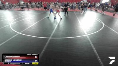 110 lbs Cons. Round 1 - Carson Bassett, Fennimore Wrestling Association vs Dominic Viebrock, Wisconsin