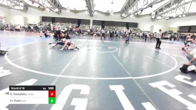 110-I lbs Round Of 16 - Evan Kowalsky, USAW Maine vs Hudson Platt, WWC