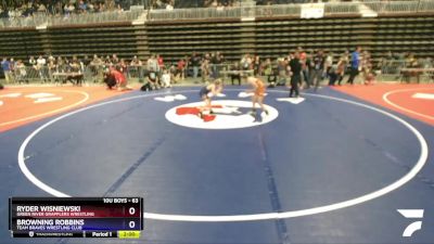 63 lbs Quarterfinal - Ryder Wisniewski, Green River Grapplers Wrestling vs Browning Robbins, Team Braves Wrestling Club